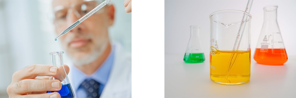 application of glass measuring pipette 5 ml