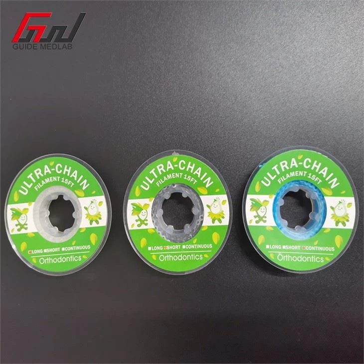 2 orthodontic short power chain braces