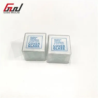 Cristal de cubierta de microscopio 22*22mm